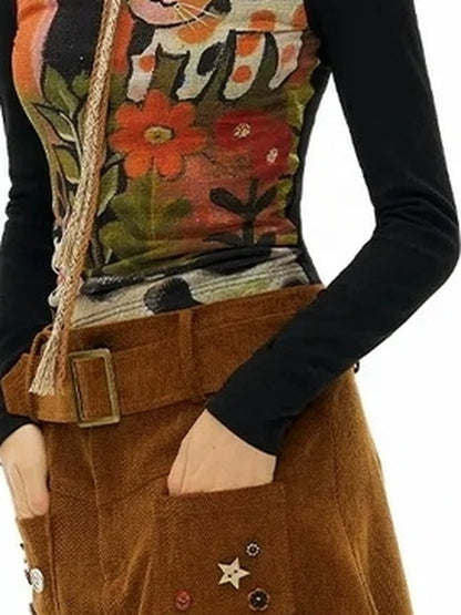 OuttheBlue Raglan Sleeve Wool Blend Knit Top