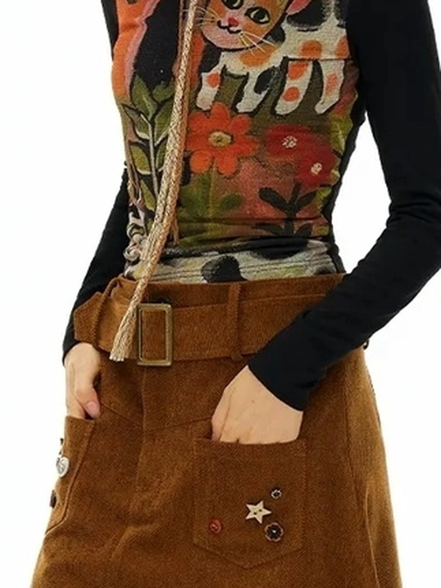 OuttheBlue Raglan Sleeve Wool Blend Knit Top