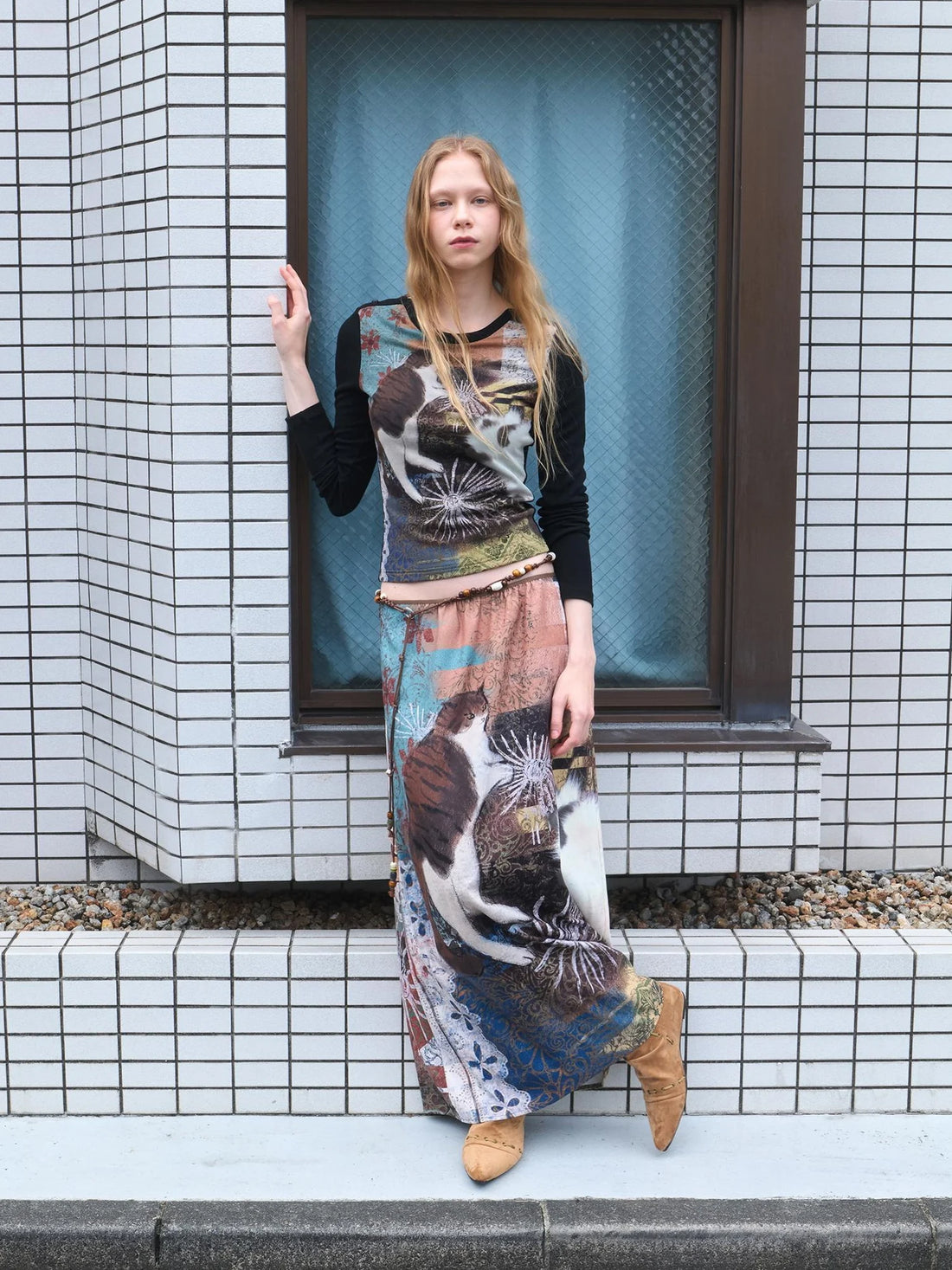 OuttheBlue Raglan Sleeve Wool Blend Knit Top