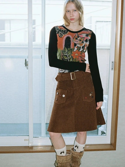 OuttheBlue Raglan Sleeve Wool Blend Knit Top