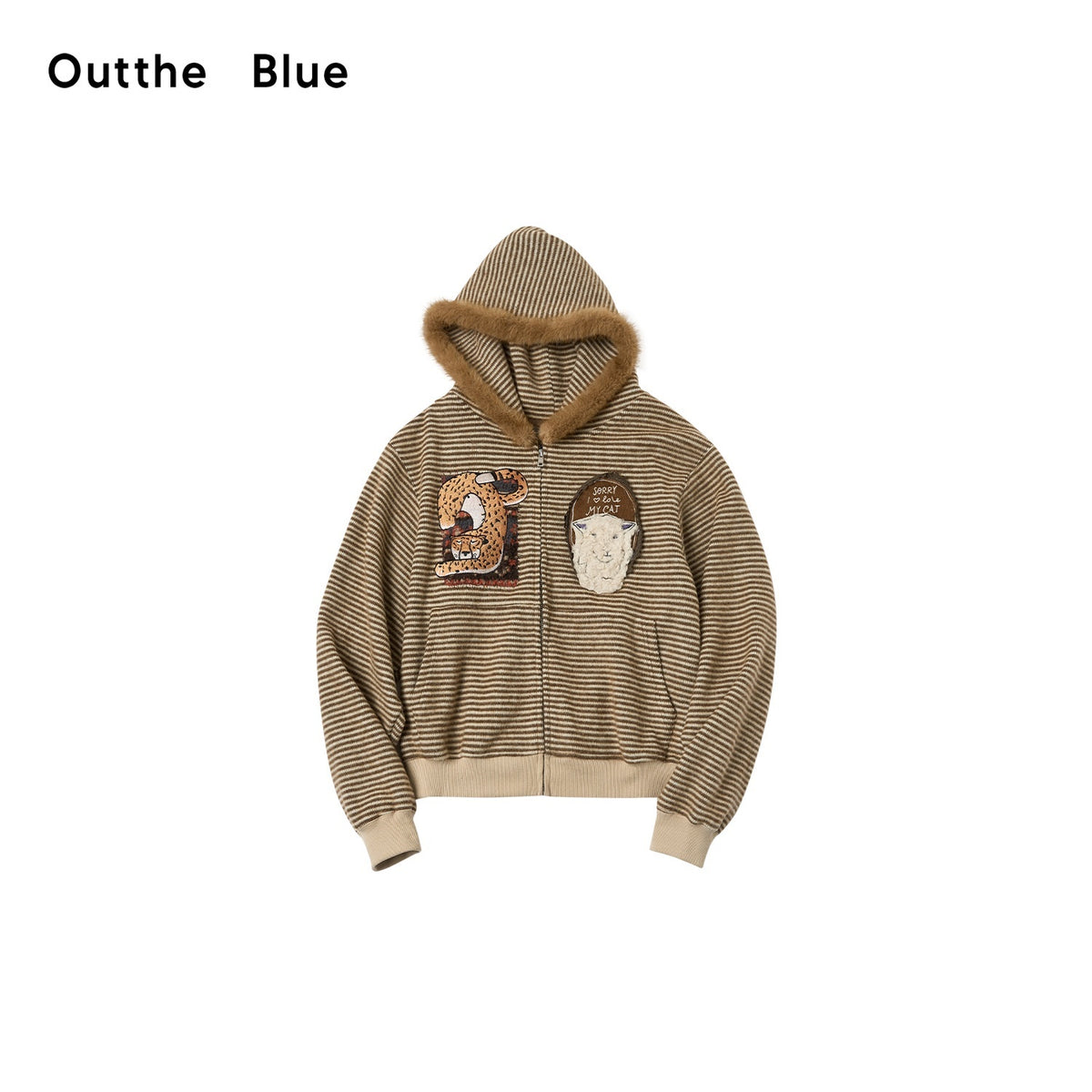 OuttheBlue_Retro_Striped_Cat_Patch_Embroidered_Faux_Fur_Trim_Women&