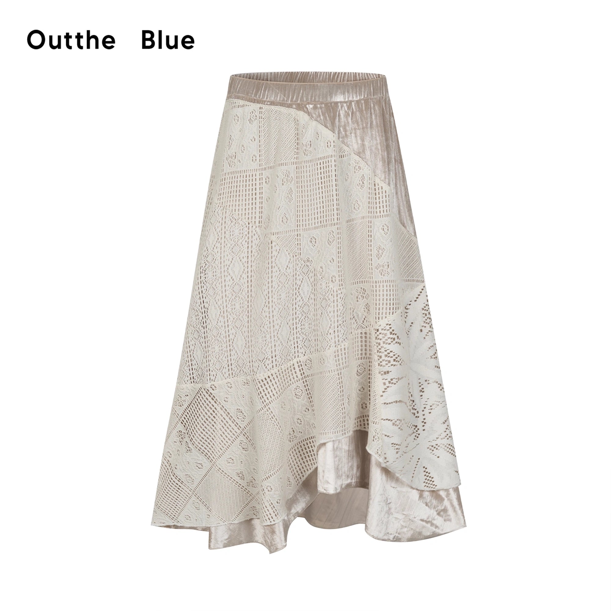 OuttheBlue_Romantic_Velvet_Crochet_Lace_Asymmetrical_Layered_Skirt_MISSTT