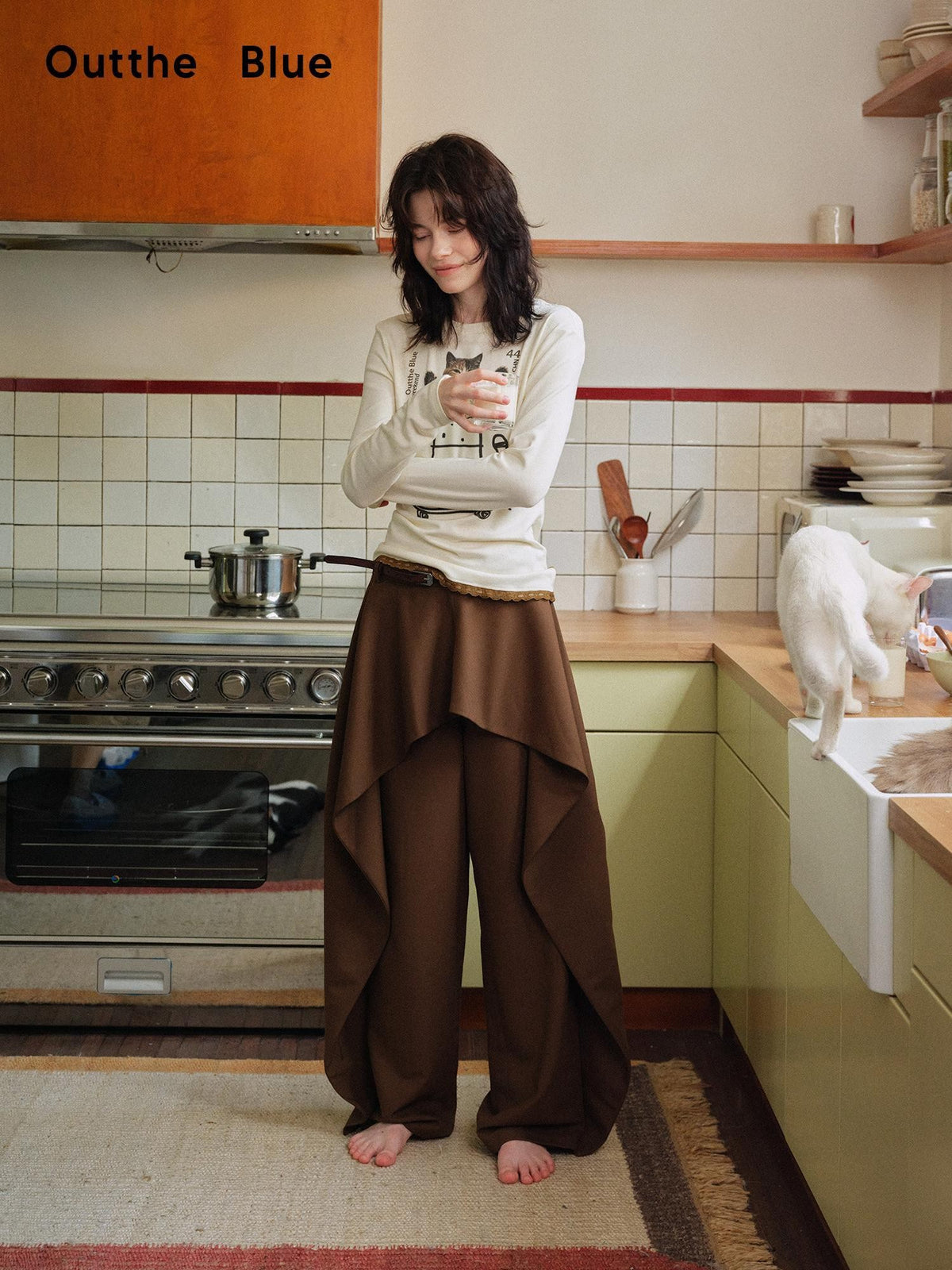 OuttheBlue Ruffle Deconstructed Patchwork Vintage Women&