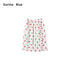 OuttheBlue Ruffle Detail Elastic Waist Printed Linen Blend Straight Off White Midi Skirts