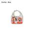 OuttheBlue Satin Comic Print Twist Knot Large Capacity Women&