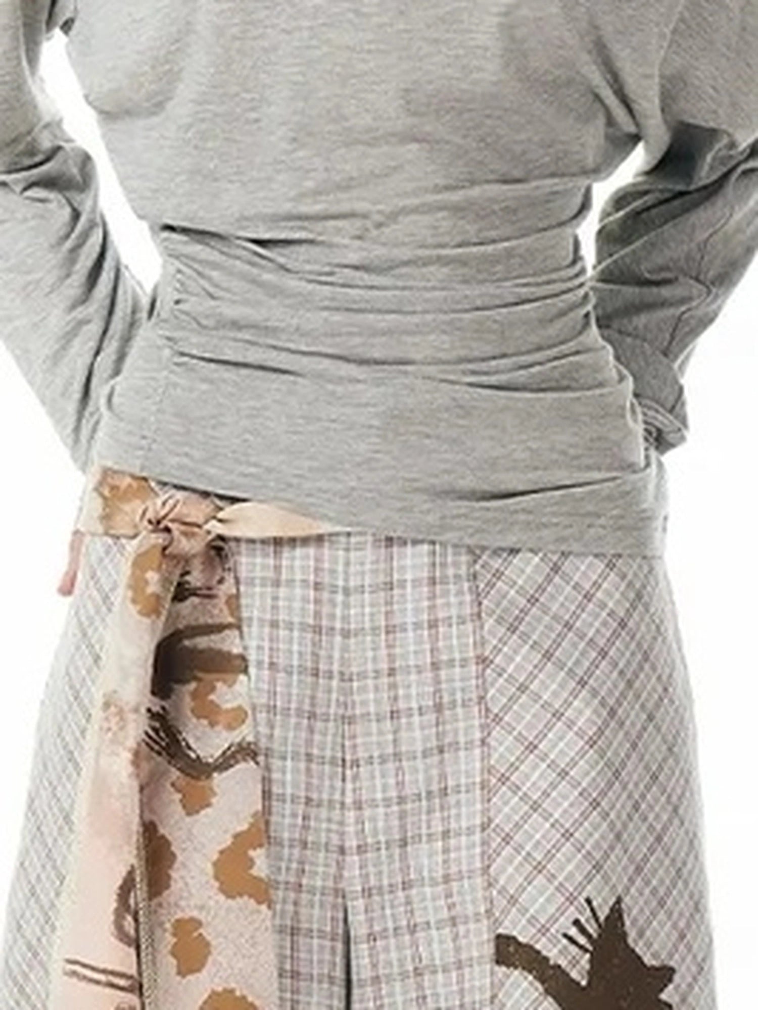 OuttheBlue Satin Leopard Print Scarf Tie Belt