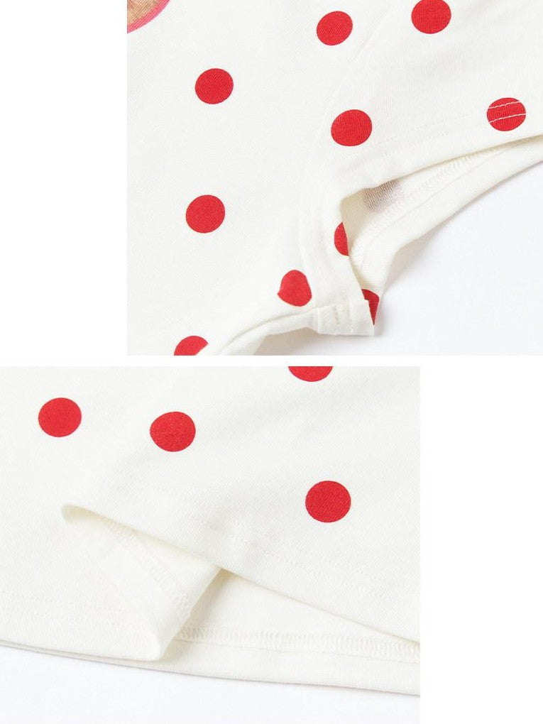 OuttheBlue Sleepy Cat Polka Flocking Print Women&