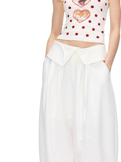 OuttheBlue Sleepy Cat Polka Flocking Print Women&