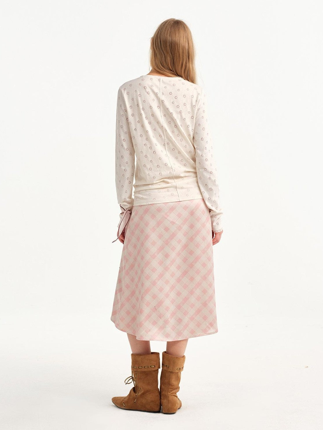 OuttheBlue Slimming Cat Print Lace Collar Women&