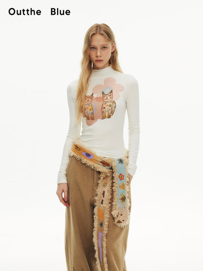 OuttheBlue Snake Year Print Faux Fur Scarf