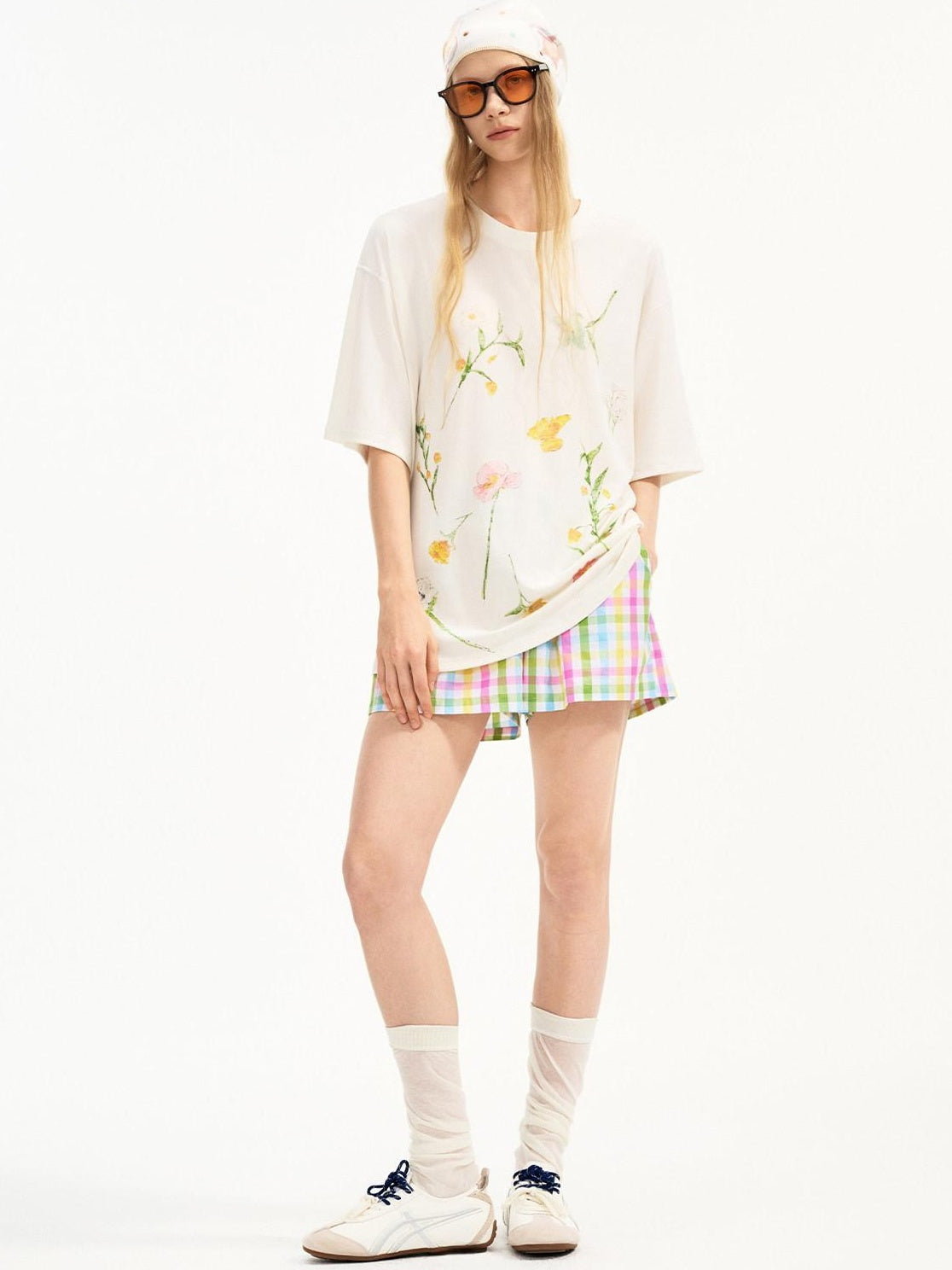 OuttheBlue Soft Breathable Lyocell Stretch Loose Fit Round Neck White Short Sleeve T-Shirts