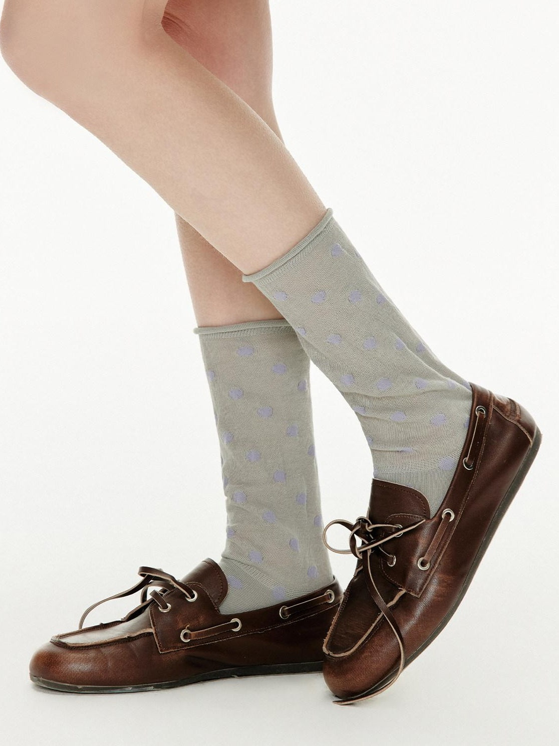 OuttheBlue Soft Cotton Blend Unique Polka Dot Women Ankle Crew Fashion Socks