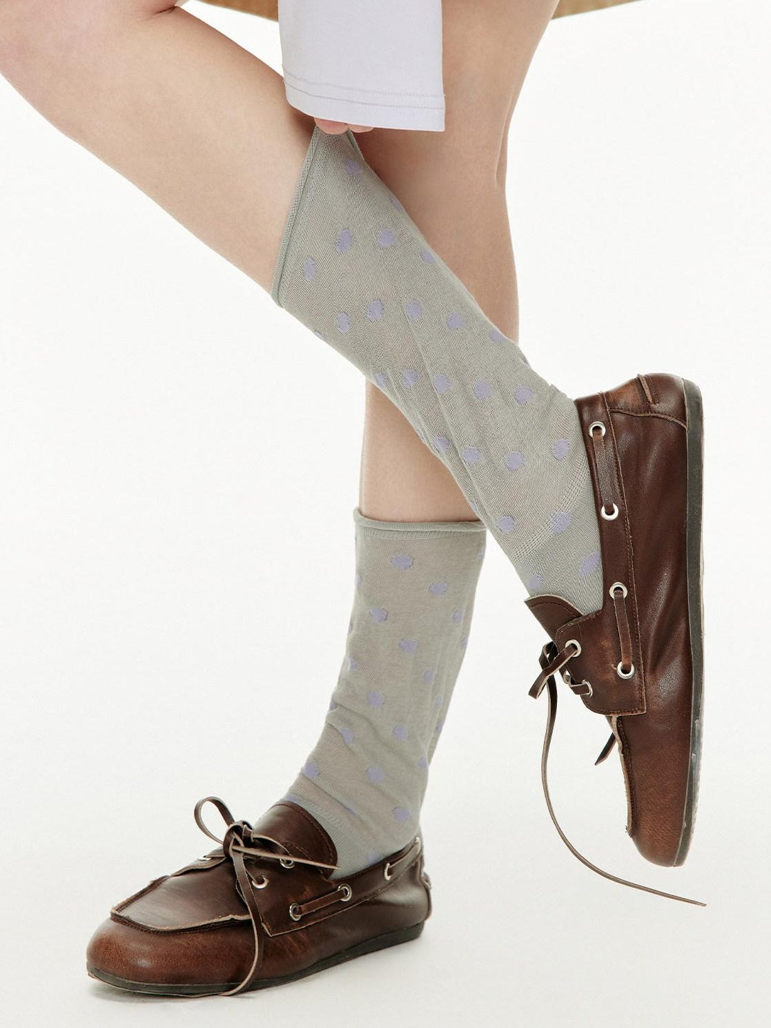 OuttheBlue Soft Cotton Blend Unique Polka Dot Women Ankle Crew Fashion Socks