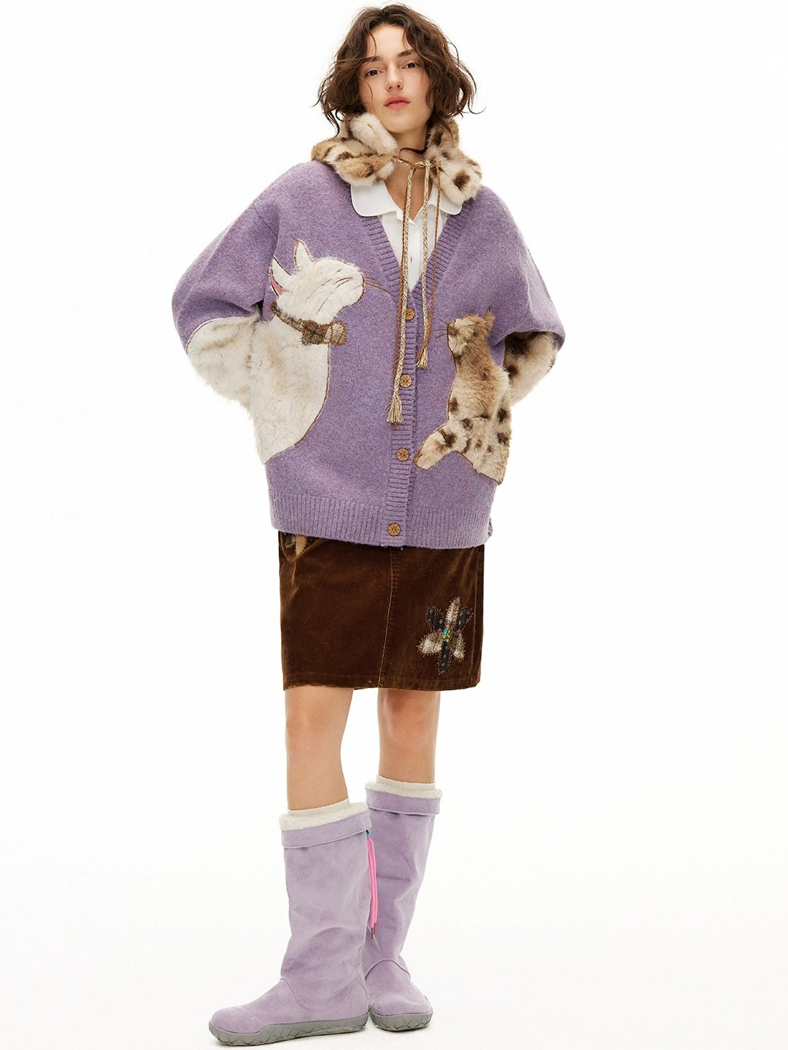 OuttheBlue Soft Lightweight Polyester Polka Dot Design For Women Versatile Accessory Scarf