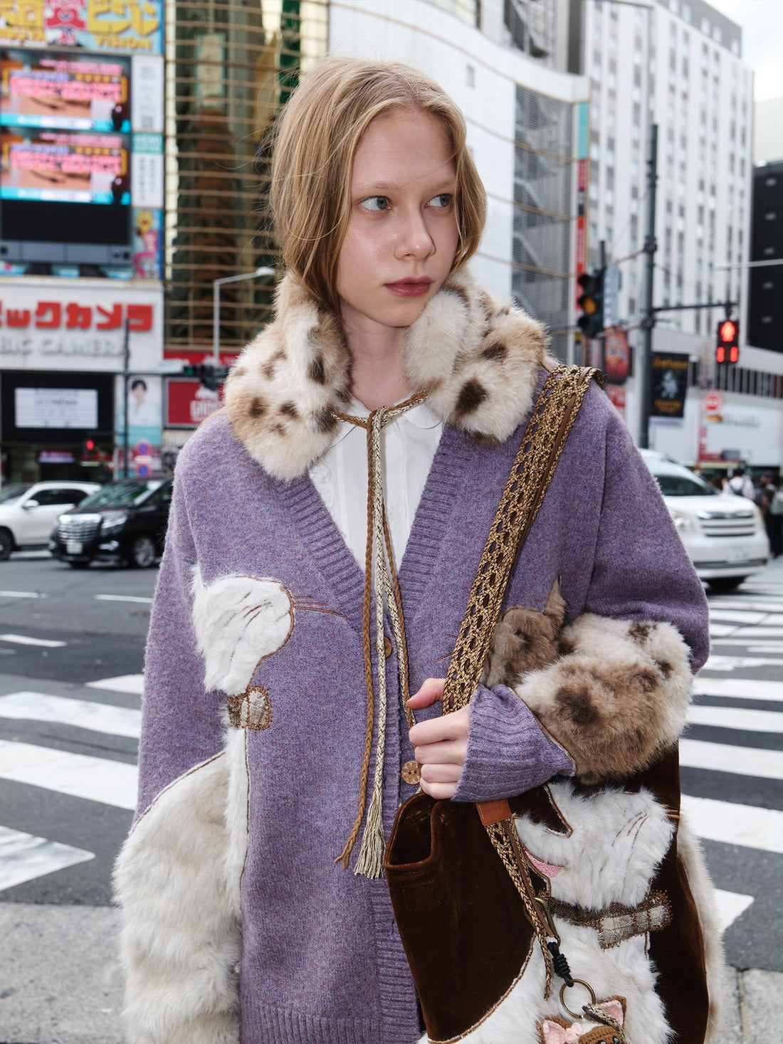 OuttheBlue Soft Lightweight Polyester Polka Dot Design For Women Versatile Accessory Scarf