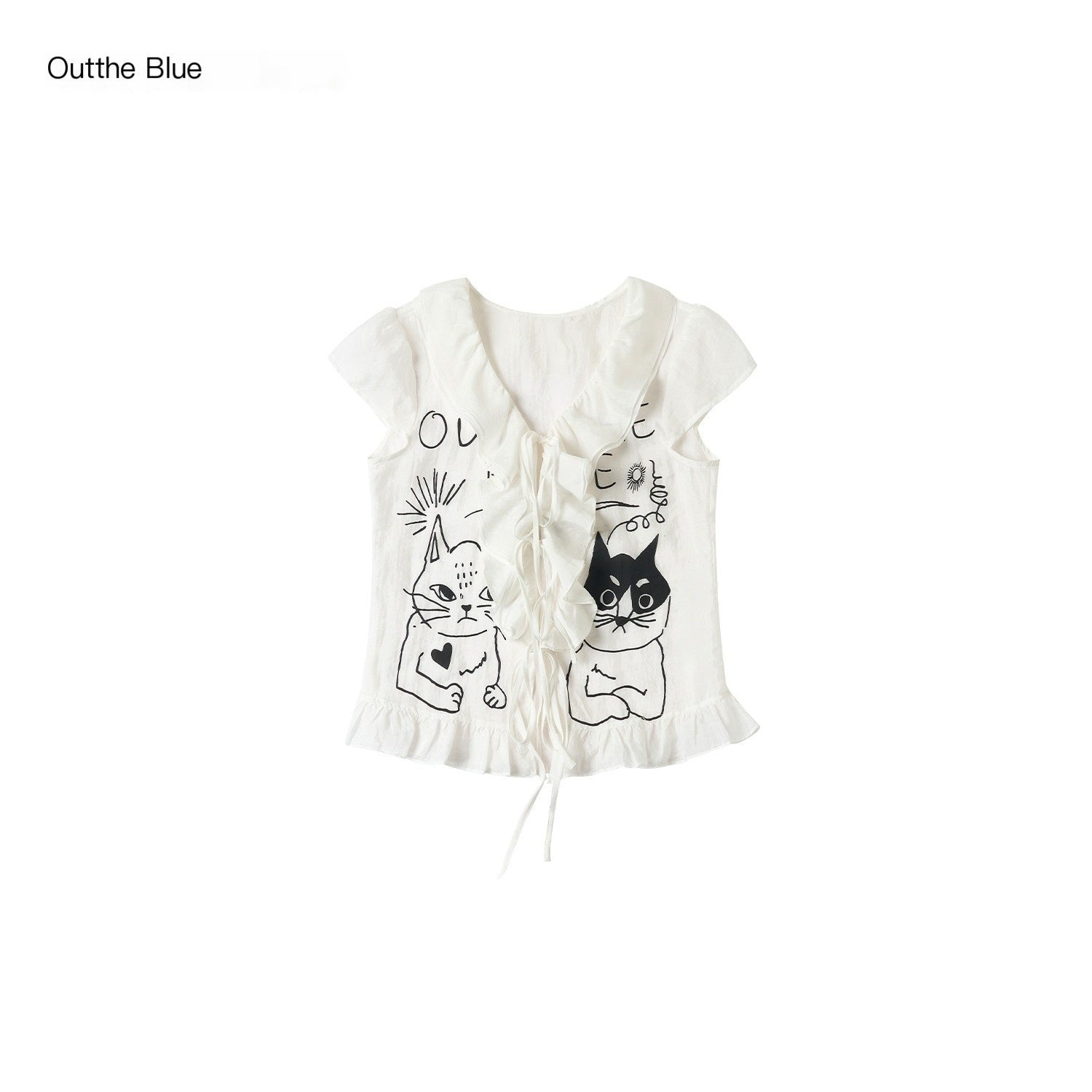 OuttheBlue_Soft_Lyocell_Animal_Print_V-neck_Loose_Cropped_Sweet_Style_Women_Blouses_MISSTT