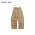 OuttheBlue Soft Lyocell Blend Pocket Straight Leg Relaxed Zip Fly Natural Waist Khaki Pants