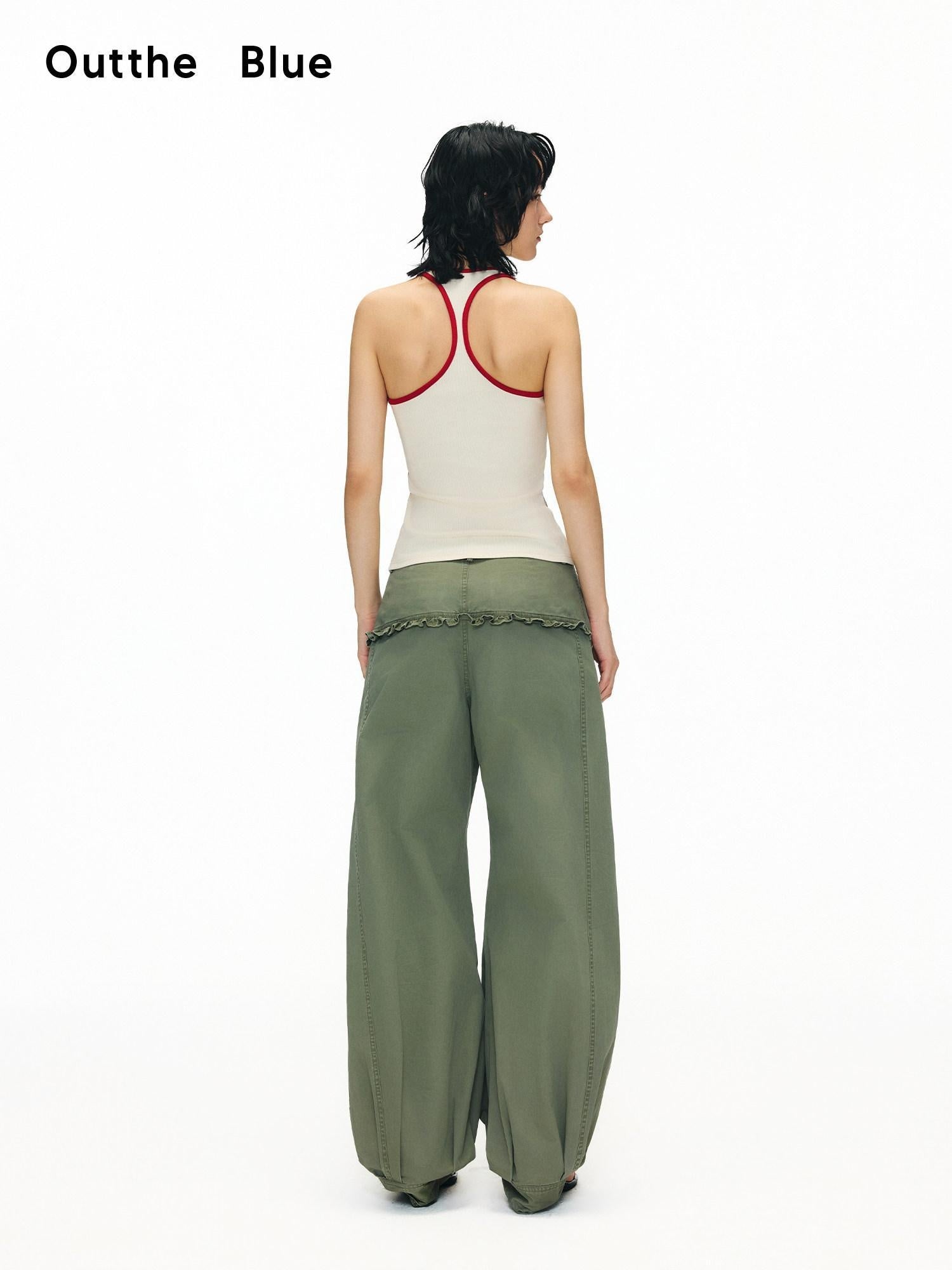 OuttheBlue Soft Viscose Printed Slim U Neck Racerback Cropped Women Casual Tank Tops