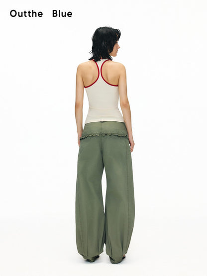 OuttheBlue Soft Viscose Printed Slim U Neck Racerback Cropped Women Casual Tank Tops