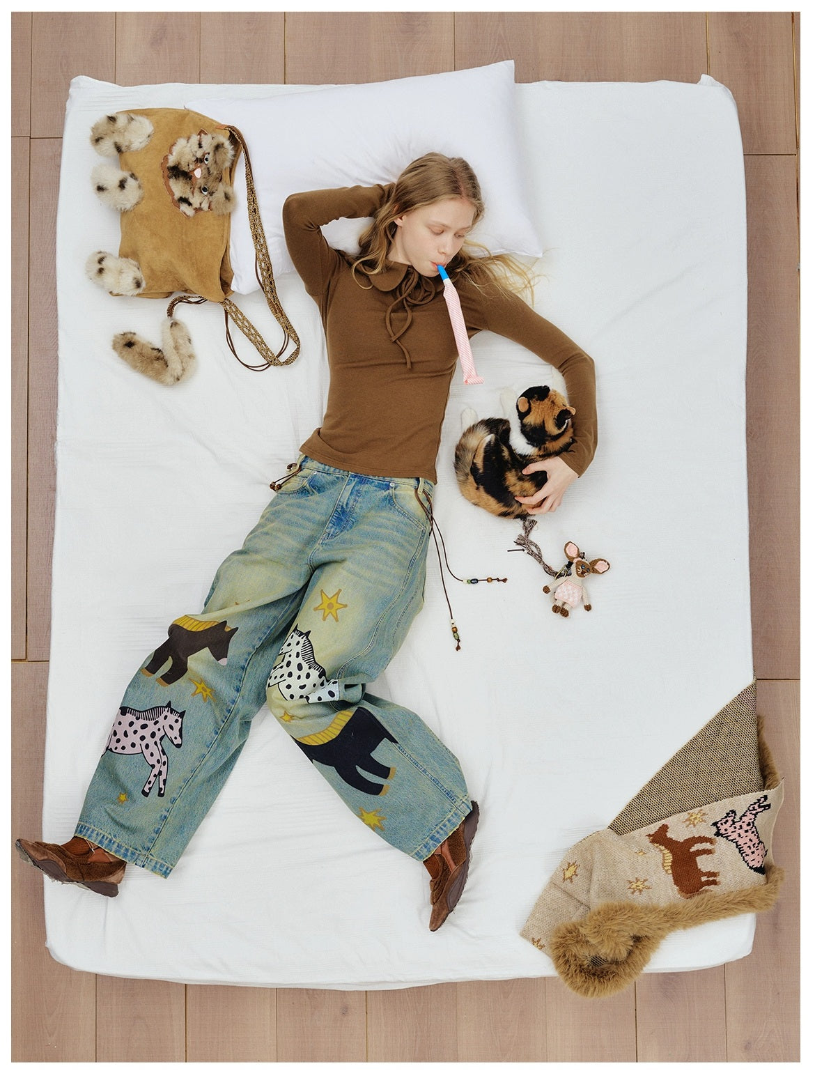 OuttheBlue Soft Viscose Wool Blend Slim Fit Henley Long Sleeve Casual Women Cocoa T-Shirt