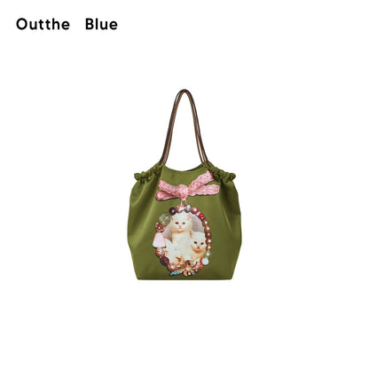 OuttheBlue_Spacious_Olive_Green_And_Cream_Commuter_Tote_For_Women_New_Arrival_Handbags_MISSTT