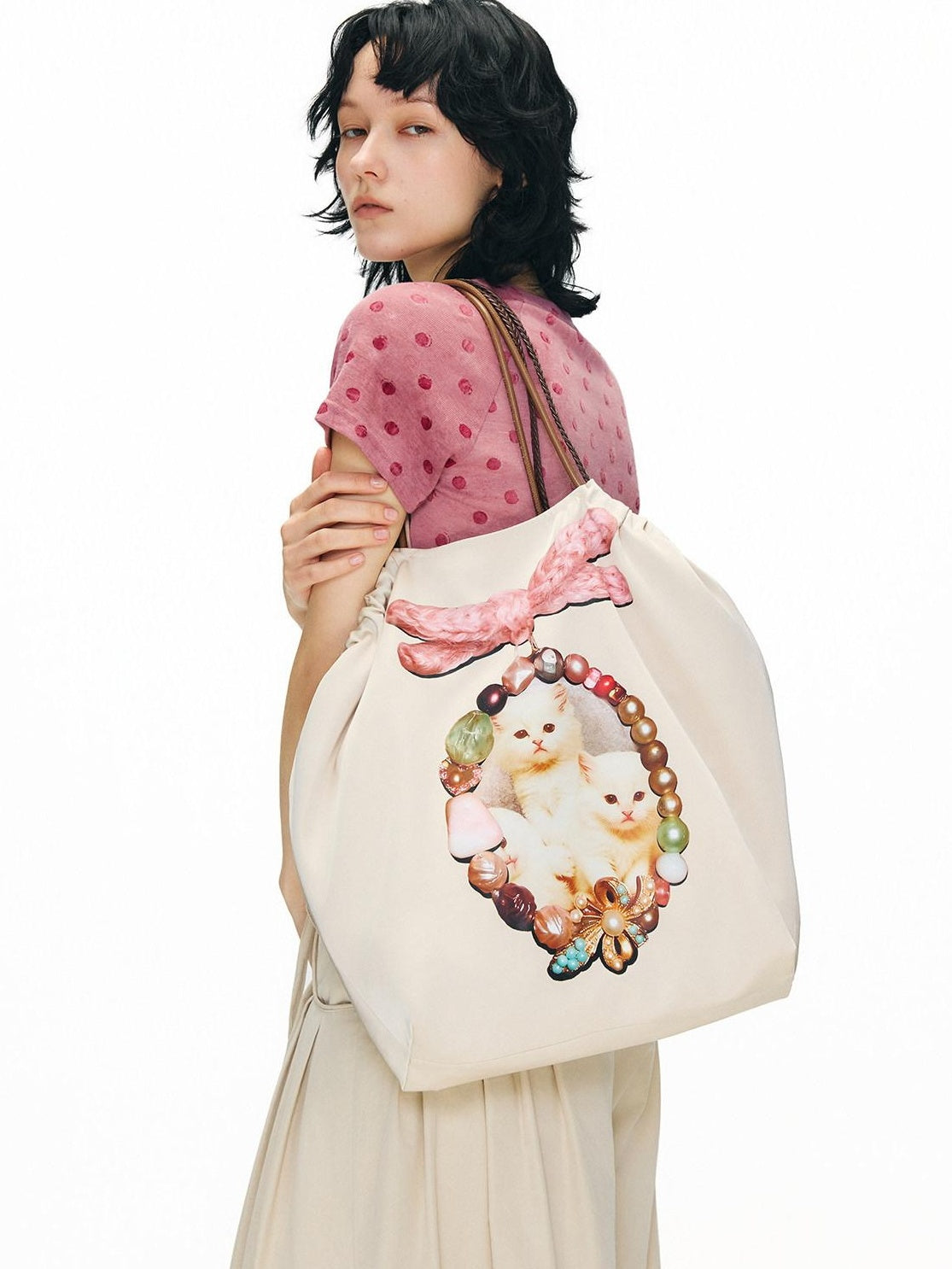 OuttheBlue Spacious Olive Green And Cream Commuter Tote For Women New Arrival Handbags