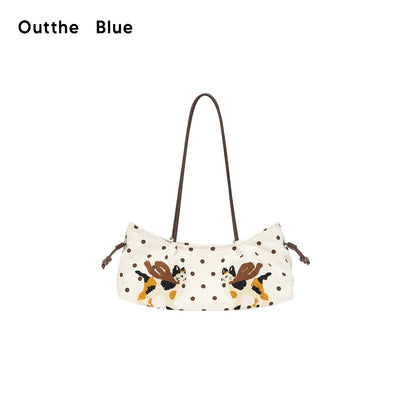 OuttheBlue_Square_Cat_Embroidered_Suede_Baguette_Women&