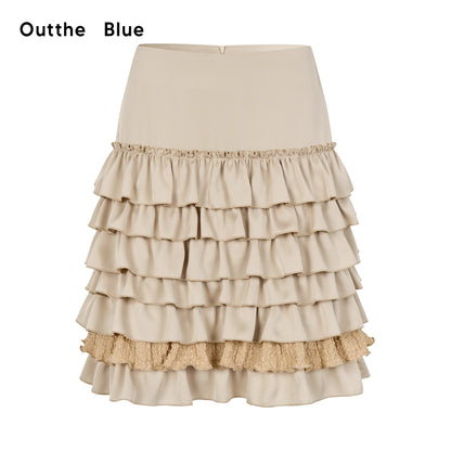 OuttheBlue_Stacked_Pleated_Midi_Cake_Skirt_In_Khaki_MISSTT