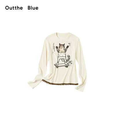 OuttheBlue_Stamp_Cat_Print_Contrast_Lace_Women&