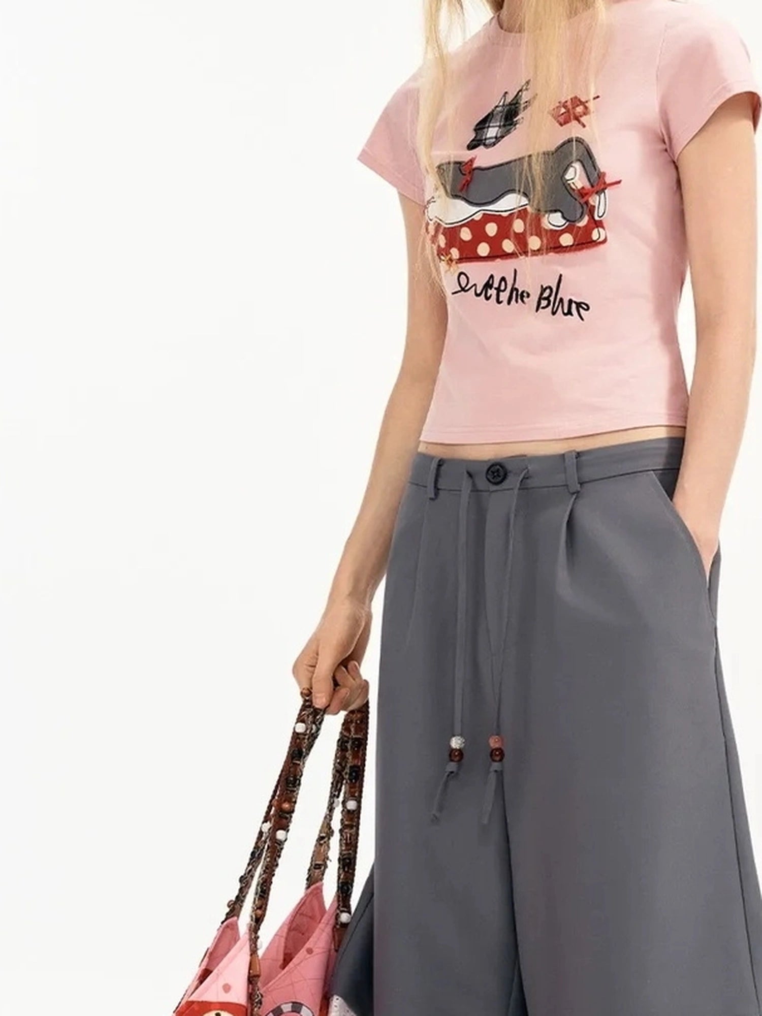 OuttheBlue Straight Leg Shorts With Lace Trim