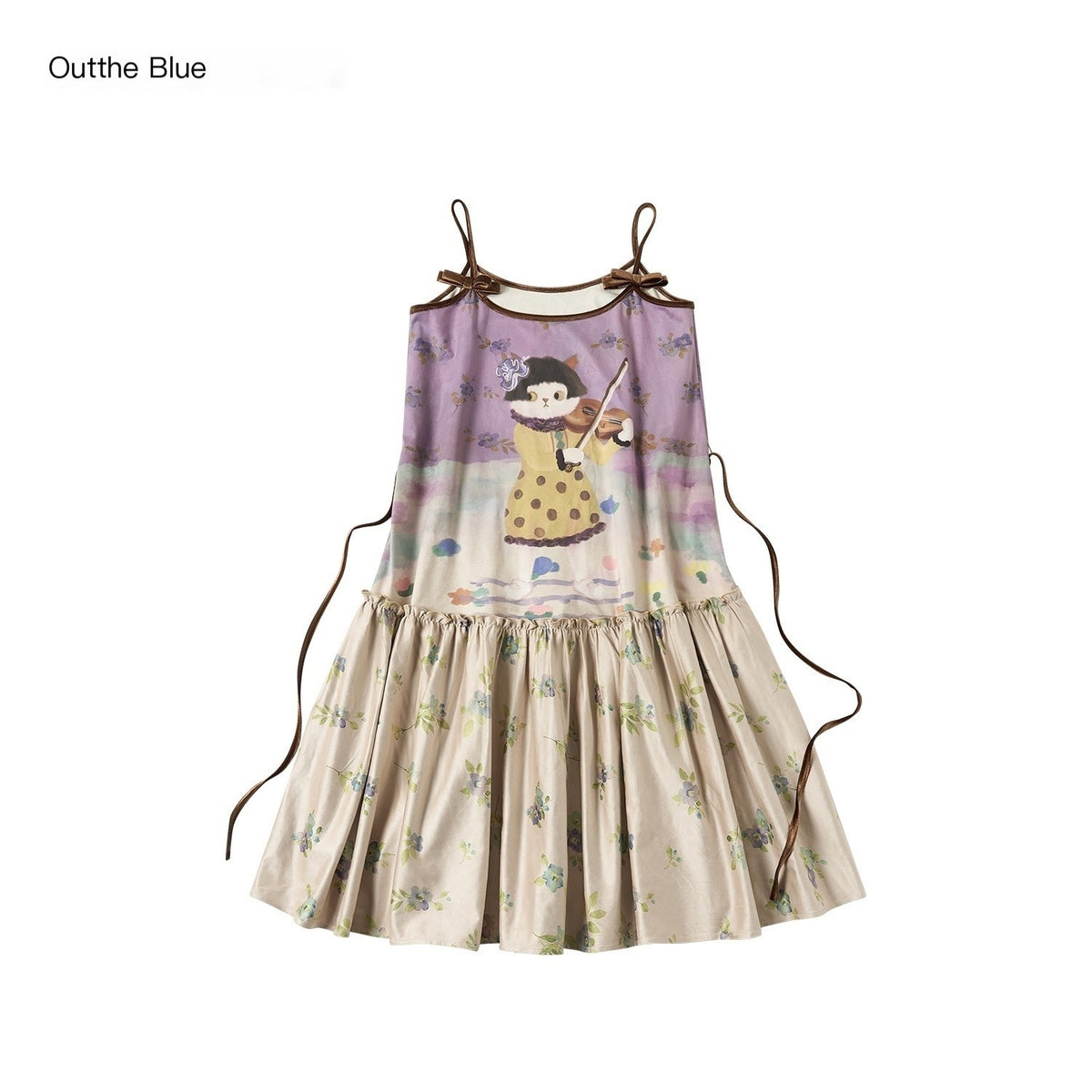 OuttheBlue_Suede_Cat_Print_Floral_Colorblock_Aline_Women&