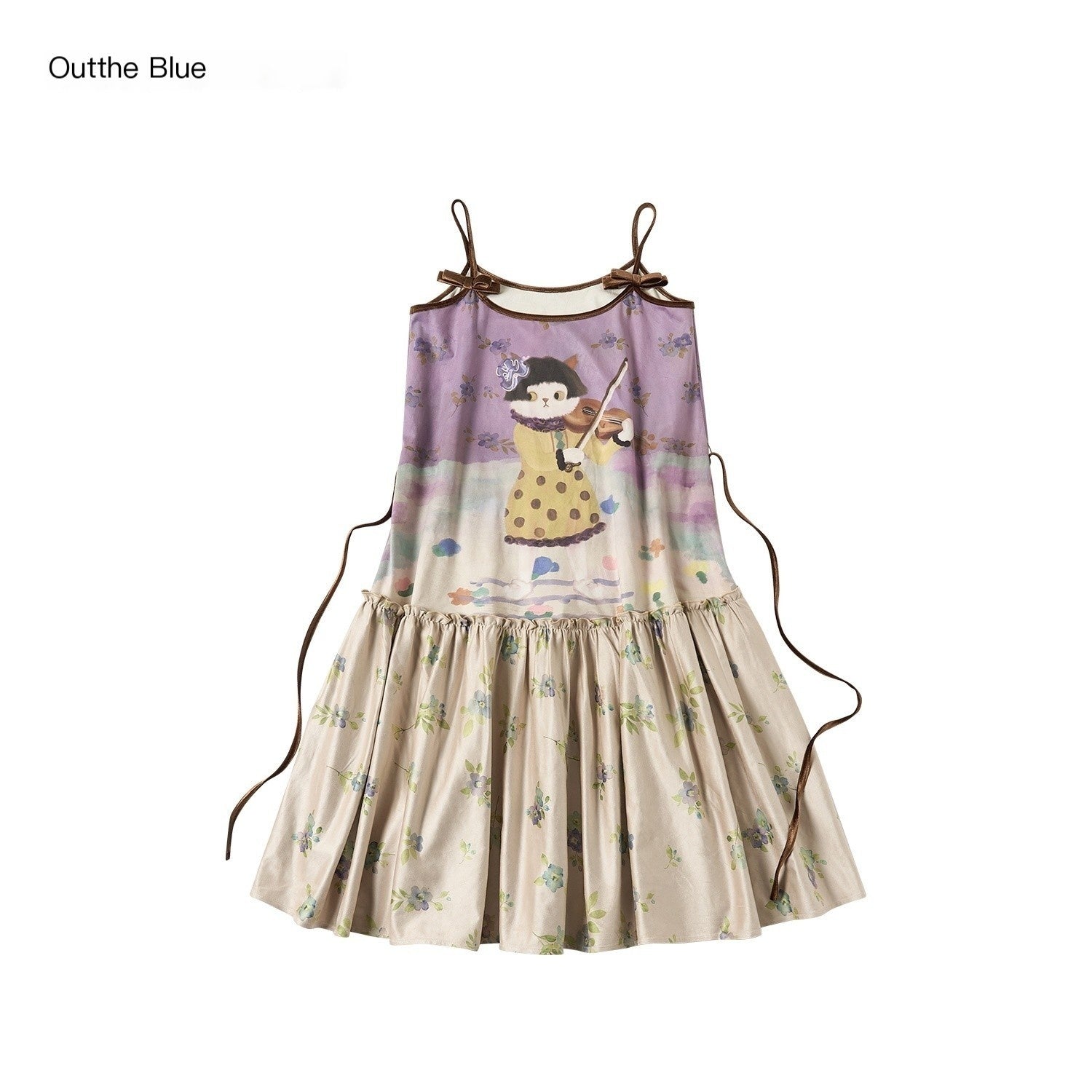 OuttheBlue_Suede_Cat_Print_Floral_Colorblock_Aline_Women&