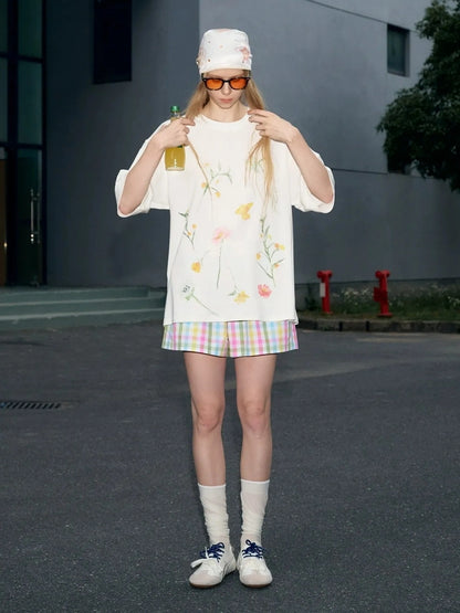 OuttheBlue Summer White Floral T-shirt