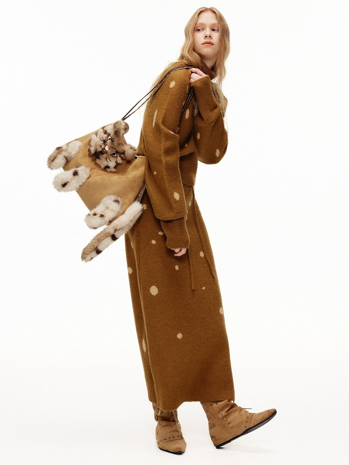 OuttheBlue Sweet Cool Cat Accent Square Single Shoulder Women Fashion Bag