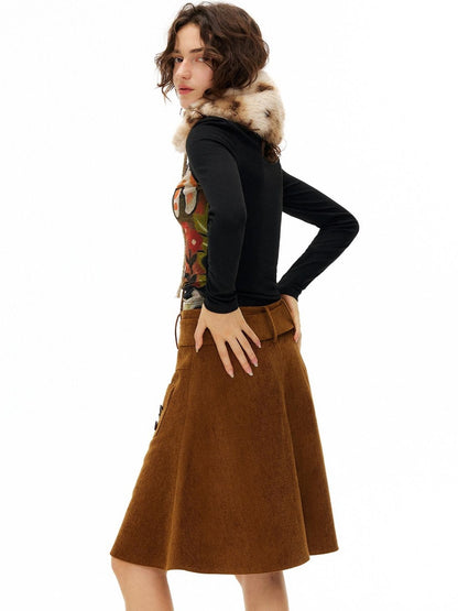 OuttheBlue Sweet Slim Fit Long Sleeve Women Floral Animal Print Stretch Knitted Knitwear
