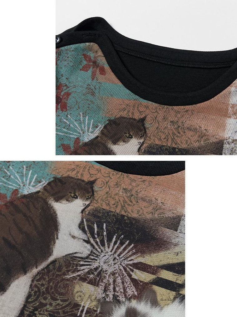 OuttheBlue Sweet Slim Fit Long Sleeve Women Floral Animal Print Stretch Knitted Knitwear