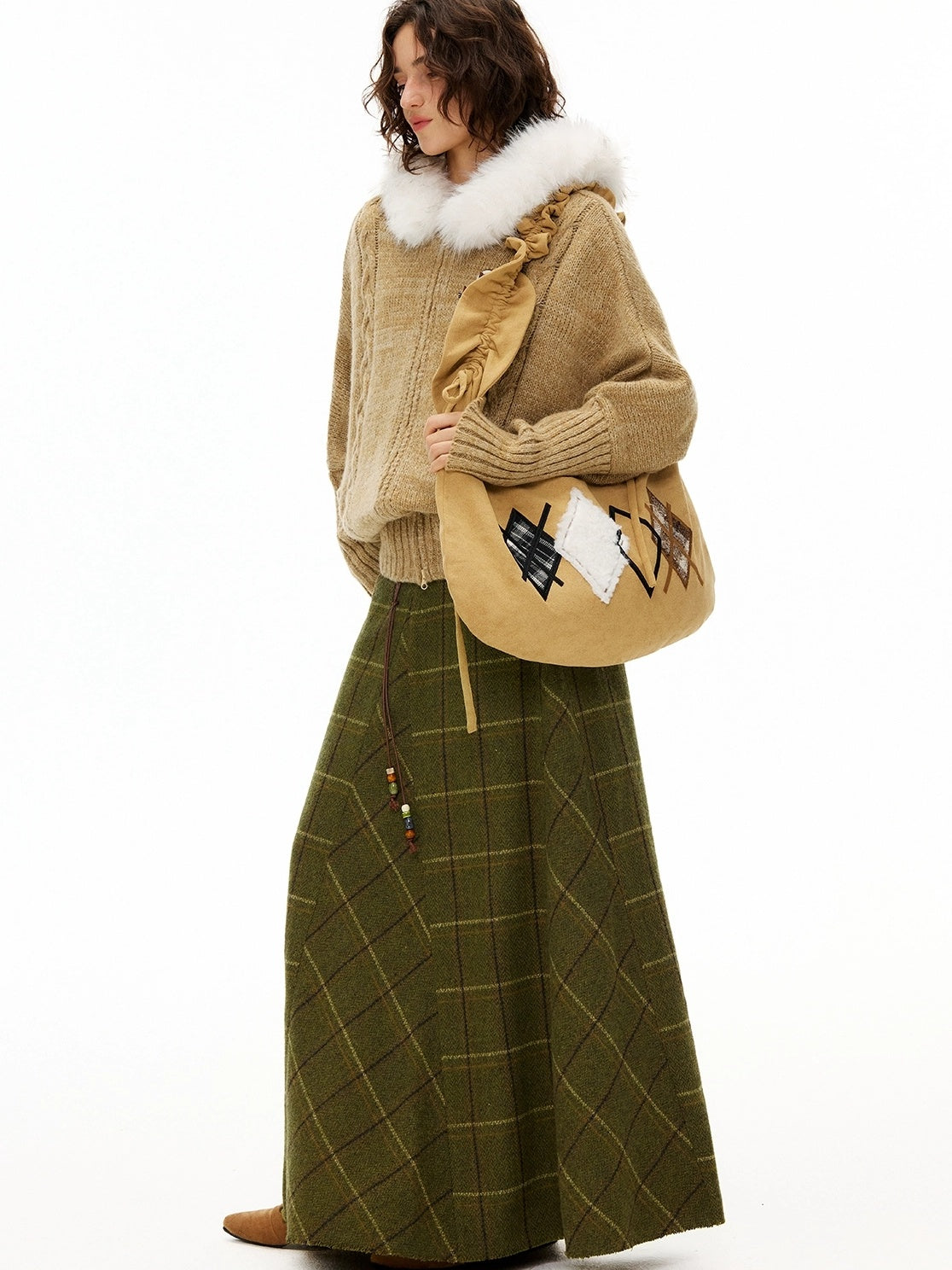 OuttheBlue Thermal Warm Hooded Zip Cardigan Loose Commuter Style Women Knit Sweater