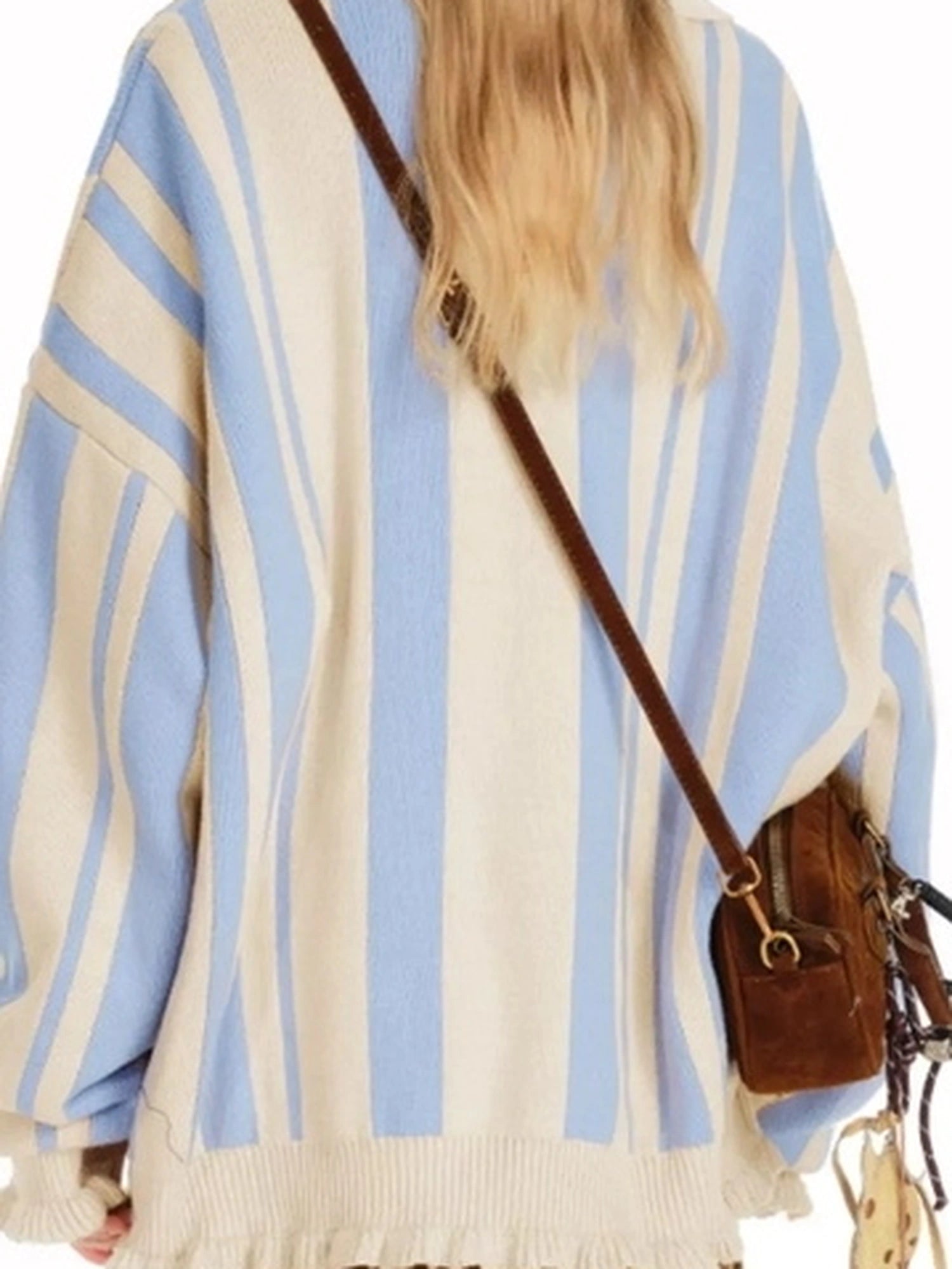 OuttheBlue V-neck Color Block Sweater