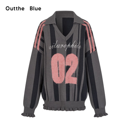 OuttheBlue_V-neck_Color_Block_Sweater_MISSTT