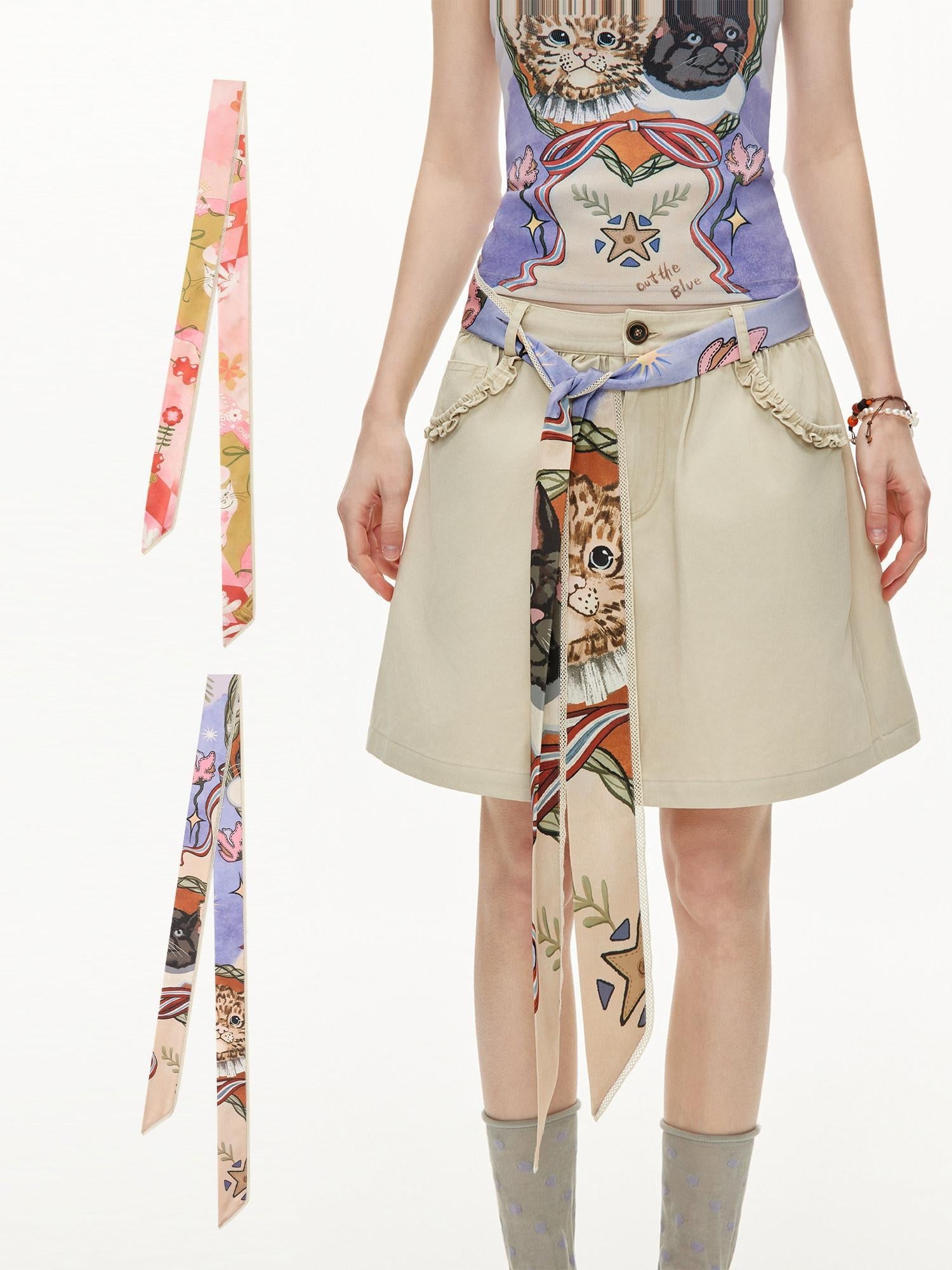 OuttheBlue Vibrant Animal Print Decorative Western Unisex Purple Pink Green Belts