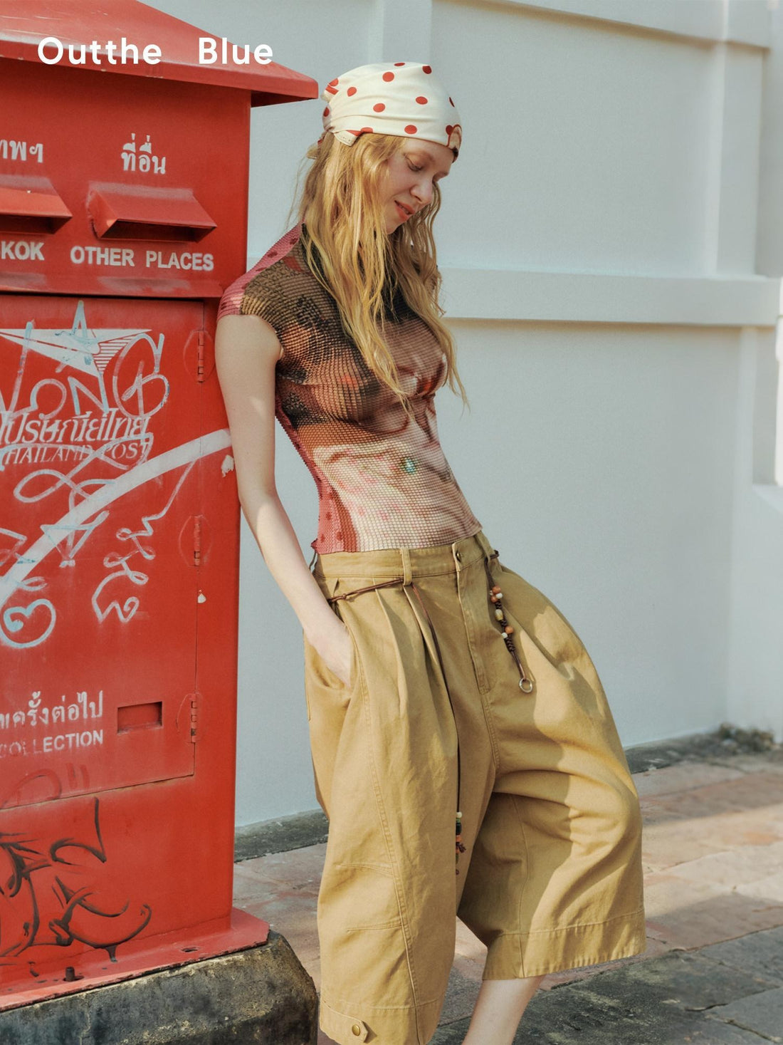 OuttheBlue Vintage Animal Print Slim Cropped Printed Women Red Orange Tank Tops
