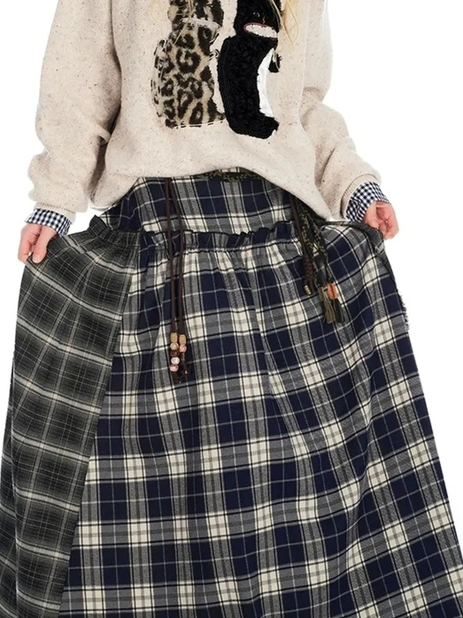 OuttheBlue Vintage Beaded Logo Waist Rope