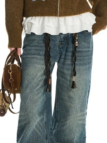 OuttheBlue Vintage Beaded Logo Waist Rope