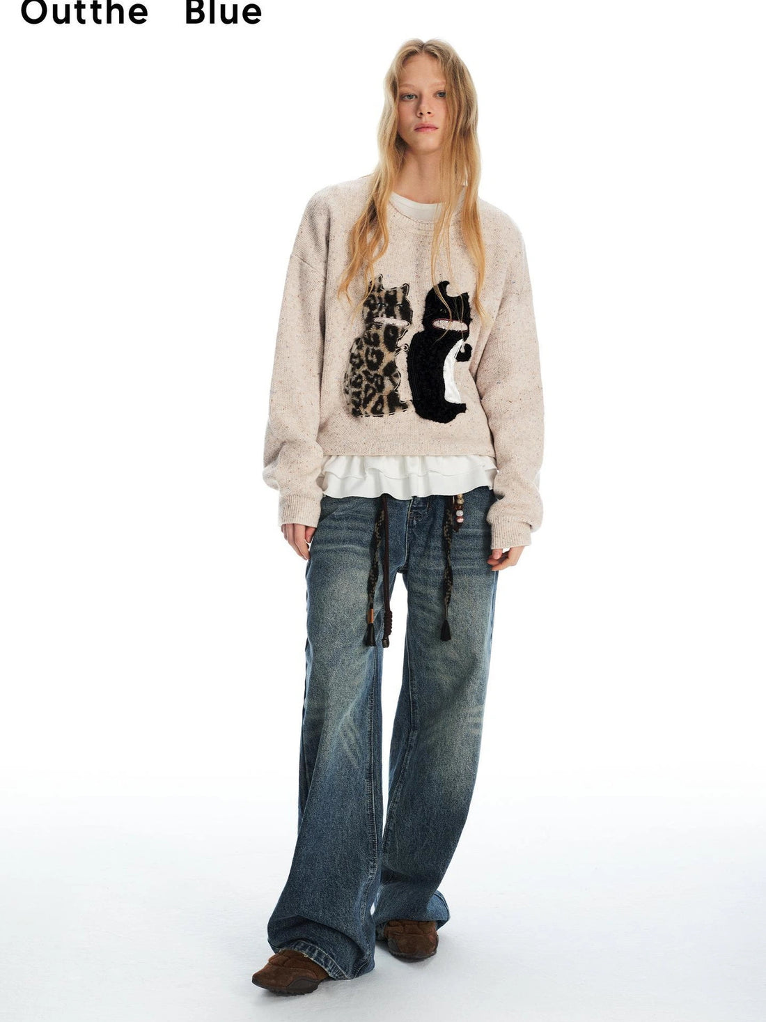 OuttheBlue Vintage Beaded Logo Waist Rope