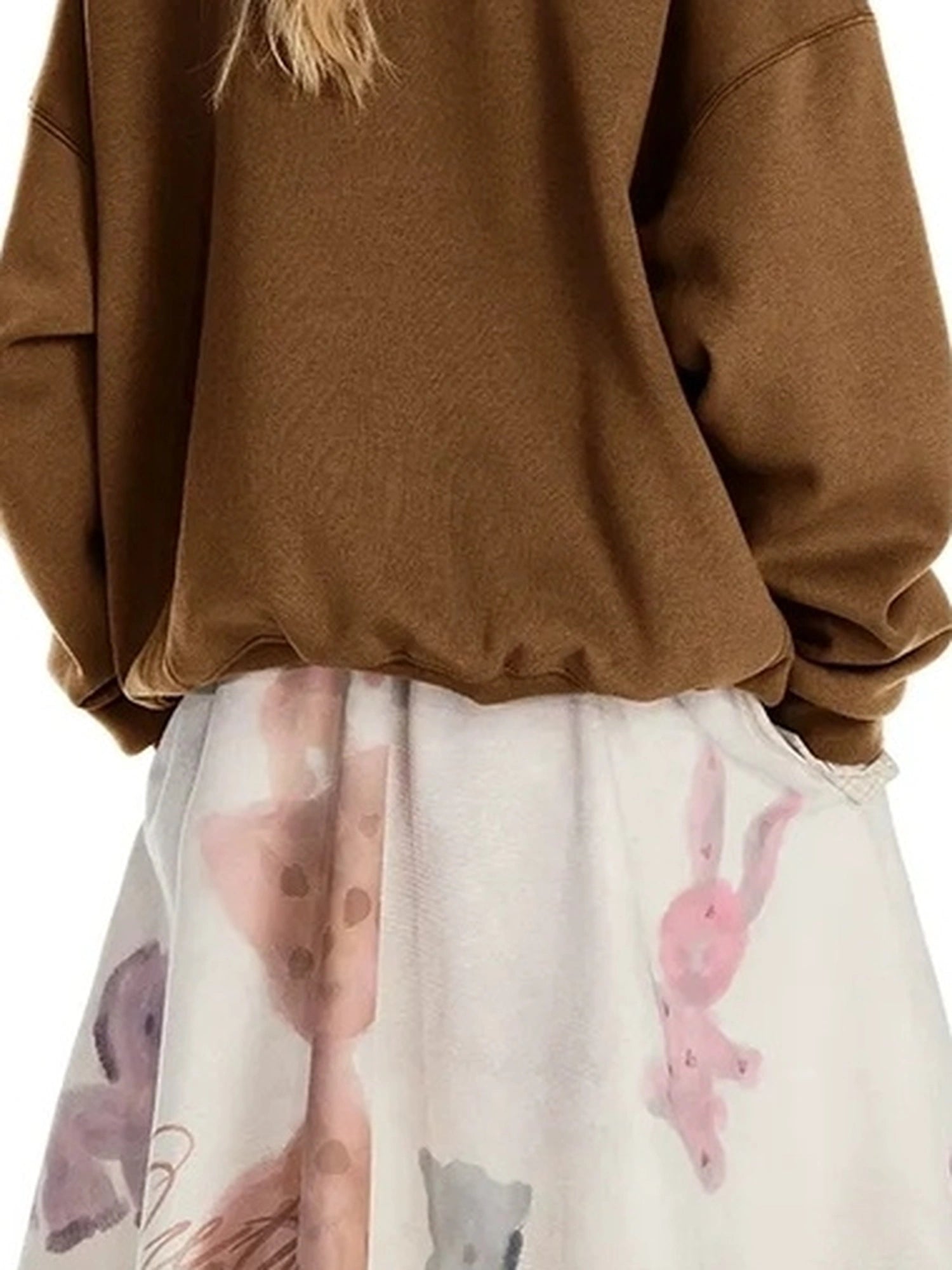 OuttheBlue Vintage Flared Cat Doll Paradise Midi Skirt