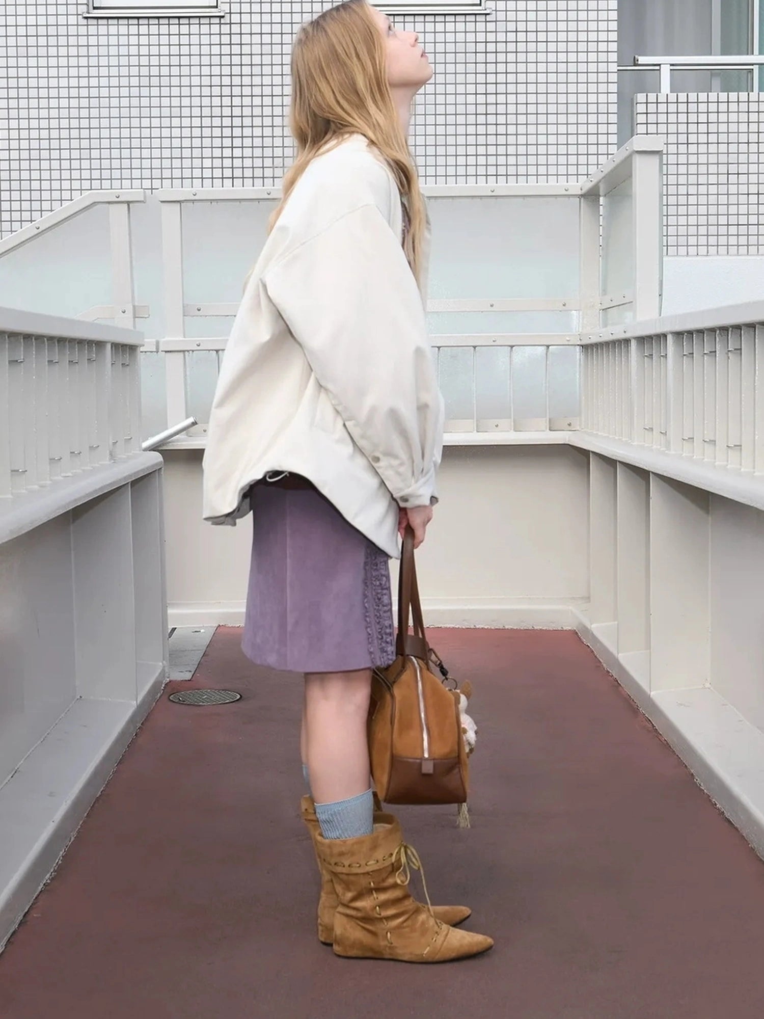 OuttheBlue Vintage Fun Shirt Style Loose Down Jacket