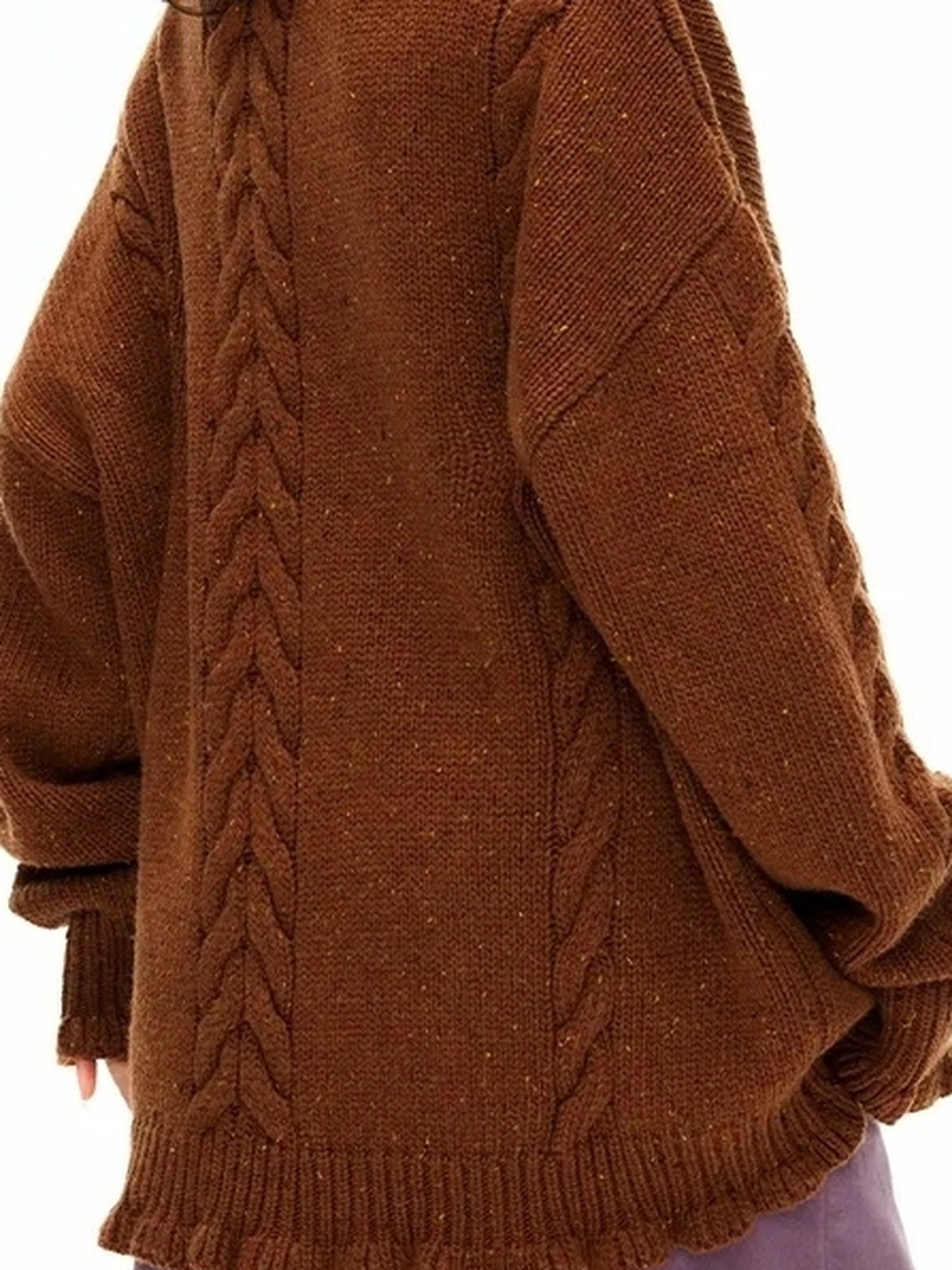 OuttheBlue Vintage Geometric V-neck Wool Blend Sweater