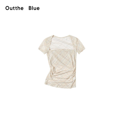 OuttheBlue_Vintage_Plaid_Square_Neck_Slim_Cropped_Women&