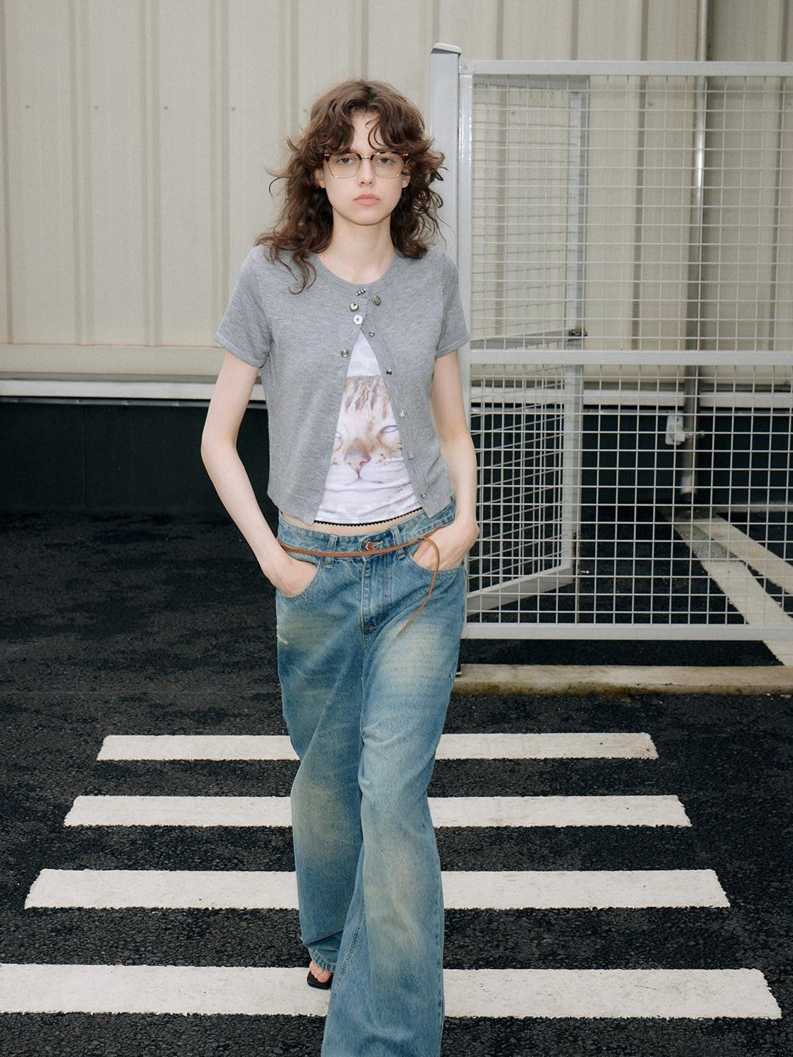 OuttheBlue Vintage Stonewashed Low Waist Loose Women&