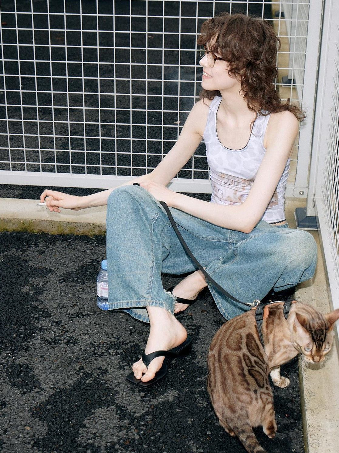 OuttheBlue Vintage Stonewashed Low Waist Loose Women&